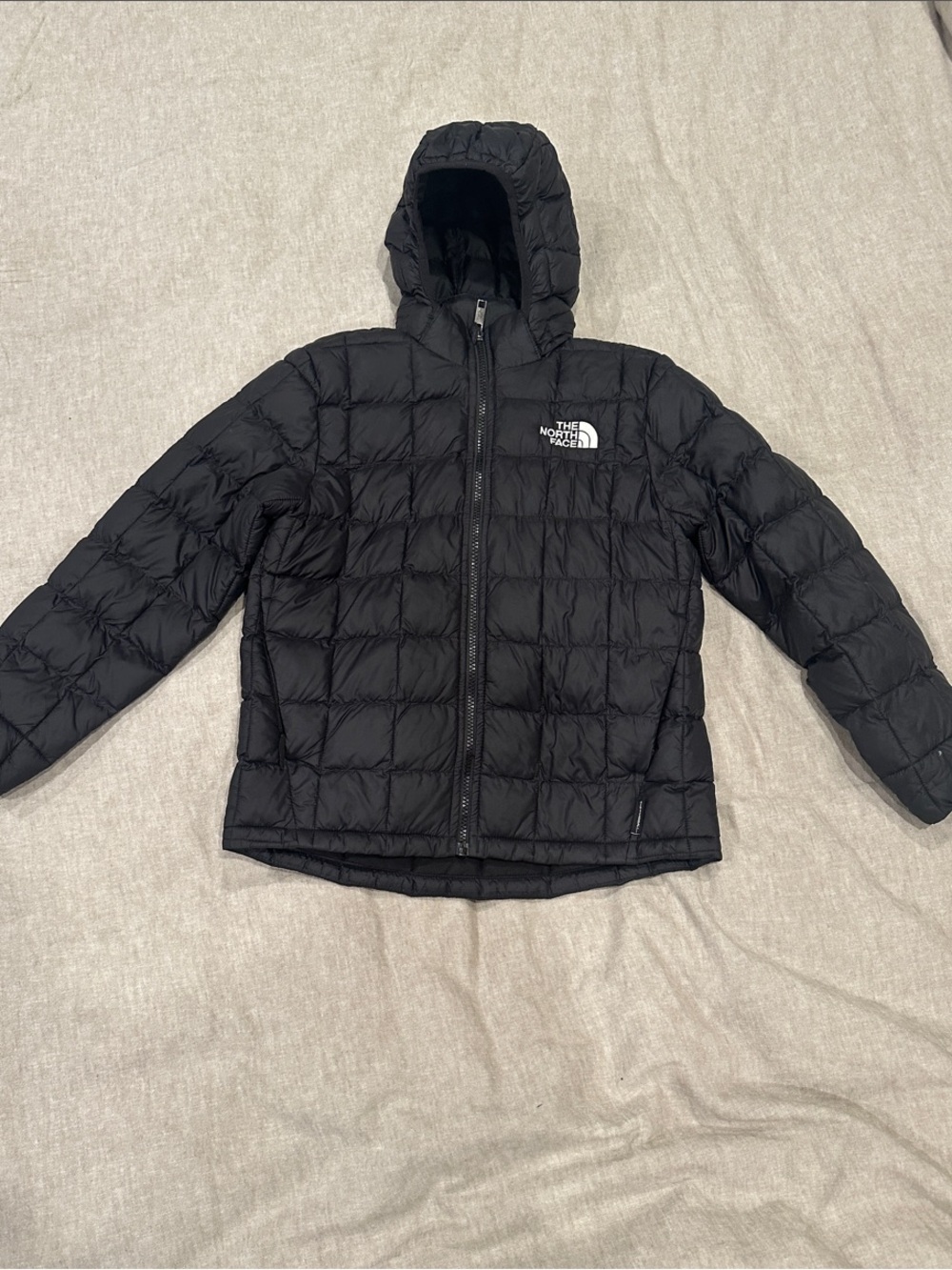 The North Face Kids Black Hooded Quilted Puffer Jacket